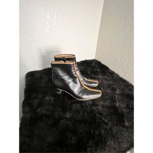 Quercioli Italian  Leather Boots  booties 36  5.5 couture fall